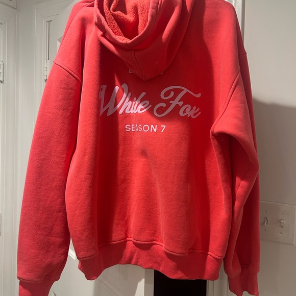 White Fox Women's Red/Pink Hoodie - Picture 4 of 5